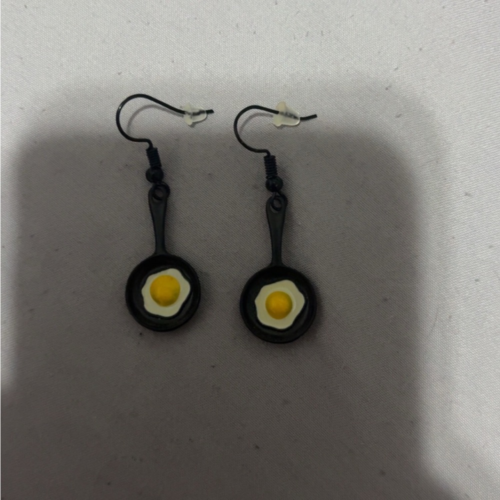 Fried Egg Skillet Earrings
